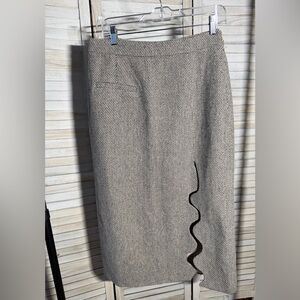 NWT Large Commense Textured Gray Pencil Skirt